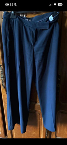 Women blue trousers - blue,